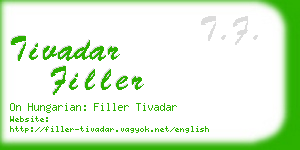 tivadar filler business card